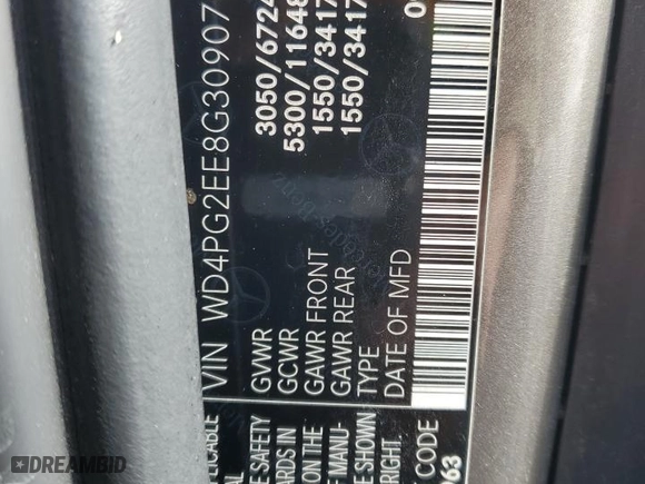 2016 Mercedes-Benz Metris Passenger Van with VIN WD4PG2EE8G3090796, listed as a Copart auction lot 77821564 with NaN miles and Salvage Title. Bid and sale history available at carsss.com. Image 14.