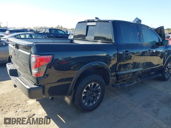 2024 Nissan Titan Pro-4X with VIN 1N6AA1ED9RN113154, listed as a IAAI auction lot 41352672 with 11,753 mi miles and . Bid and sale history available at DreamBid. Image 4.