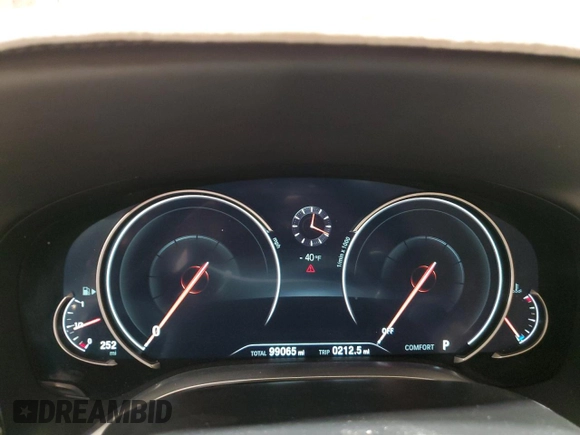 2017 BMW 7 Series 740i with VIN WBA7E2C3XHG741046, listed as a Copart auction lot 45382705 with 99,065 mi miles and Salvage Title. Bid and sale history available at carsss.com. Image 9.