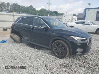 2020 Infiniti QX50 Luxe with VIN 3PCAJ5M17LF115024, listed as a Copart auction lot 54704385 with 68,853 mi miles and Salvage title. Bid and sale history available at DreamBid. Image 4.