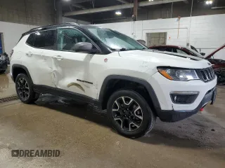 2019 Jeep Compass Trailhawk with VIN 3C4NJDDB5KT703542, listed as a Copart auction lot 54506705 with 86,178 mi miles and Salvage Title. Bid and sale history available at DreamBid. Image 4.