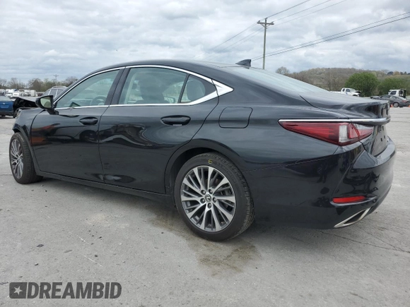 2019 Lexus ES with VIN 58ABZ1B12KU007851, listed as a Copart auction lot 51161375 with 49,757 mi miles and Salvage Title. Bid and sale history available at carsss.com. Image 2.