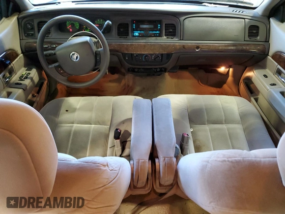 2006 Mercury Grand Marquis GS z VIN 2MEFM74V96X621050, wystawiony jako Copart lot #49098465 z przebiegiem 75 561 mil mil oraz Szkoda całkowita • Salvage title. Historia ofert i sprzedaży dostępna na DreamBid. Obrazek 8.