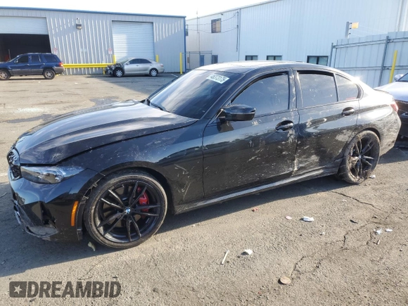 2024 BMW 3 Series M340i xDrive with VIN 3MW49FF0XR8E75530, listed as a Copart auction lot 46373175 with 0 mi miles and Salvage Title. Bid and sale history available at carsss.com. Image 1.