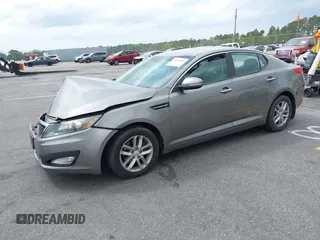 2013 Kia Optima LX with VIN 5XXGM4A74DG125903, listed as a IAAI auction lot 41931287 with 139,350 mi miles. Bid and sale history available at carsss.com. Image 2.