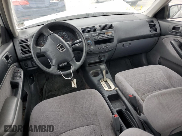 2001 Honda Civic LX with VIN JHMES16551S008527, listed as a Copart auction lot 51445275 with 0 mi miles and Salvage Title. Bid and sale history available at carsss.com. Image 8.