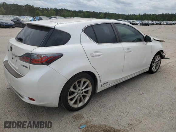 2013 Lexus CT 200h with VIN JTHKD5BH4D2149047, listed as a Copart auction lot 51277205 with 117,507 mi miles and Salvage title. Bid and sale history available at DreamBid. Image 3.