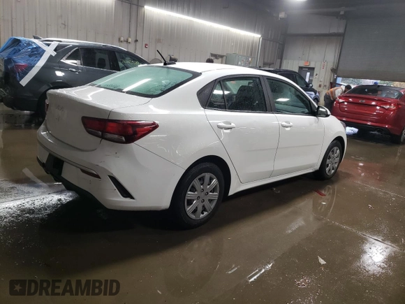 2022 Kia Rio LX with VIN 3KPA24ADXNE444685, listed as a Copart auction lot 78491184 with 89,405 mi miles and Salvage Title. Bid and sale history available at carsss.com. Image 3.