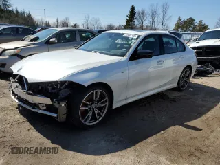 2022 BMW 3 Series M340i xDrive with VIN WBA5U9C02NFM31354, listed as a Copart auction lot 50986335 with Not Provided miles and Clean Title. Bid and sale history available at DreamBid. Image 1.