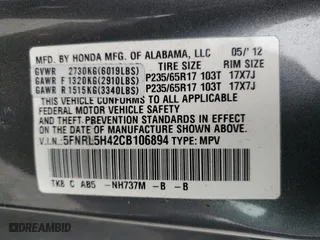 2012 Honda Odyssey EX with VIN 5FNRL5H42CB106894, listed as a Copart auction lot 50588125 with 153,776 mi miles and Salvage Title. Bid and sale history available at carsss.com. Image 13.