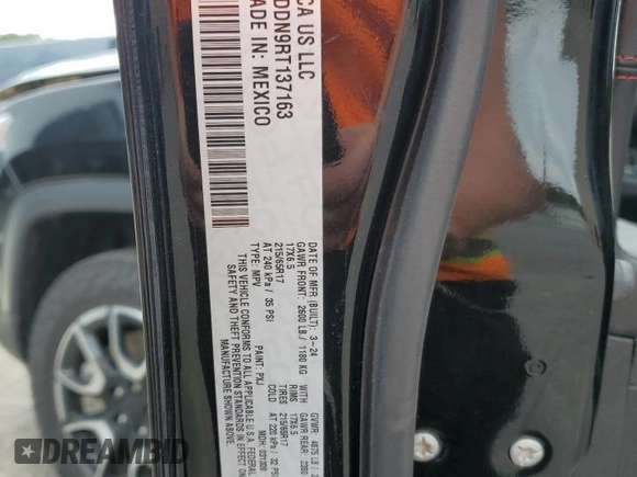 2024 Jeep Compass Trailhawk с VIN 3C4NJDDN9RT137163, выставлен на аукционе Copart как лот 64263555 с пробегом 29 078 миль миль и Чистый • Clean title. История ставок и продаж доступна на DreamBid. Изображение 13.