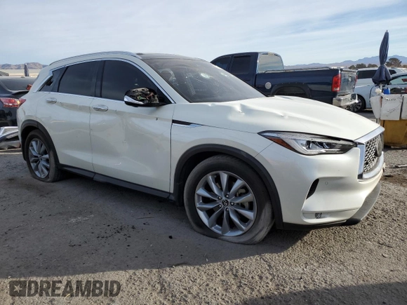 2019 Infiniti QX50 LUXE with VIN 3PCAJ5M13KF145250, listed as a Copart auction lot 87747055 with 0 mi miles and Salvage Title. Bid and sale history available at carsss.com. Image 4.