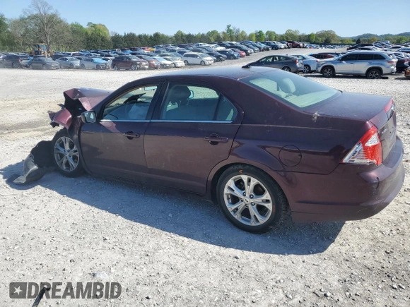 2012 Ford Fusion SE with VIN 3FAHP0HG6CR270876, listed as a Copart auction lot 52170205 with Not Provided miles and Clean Title. Bid and sale history available at DreamBid. Image 2.