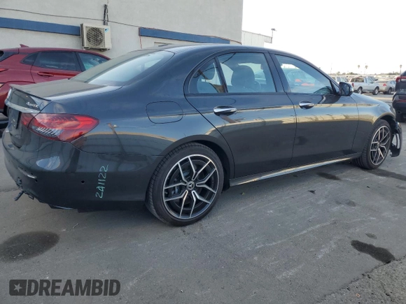 2023 Mercedes-Benz E 450 with VIN W1KZF5KB6PB185502, listed as a Copart auction lot 85794934 with 8,351 mi miles and Salvage Title. Bid and sale history available at DreamBid. Image 3.