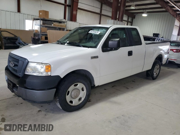 2005 Ford F-150 STX with VIN 1FTRX12W85FB60206, listed as a Copart auction lot 44355625 with 102,737 mi miles and Salvage Title. Bid and sale history available at carsss.com. Image 1.