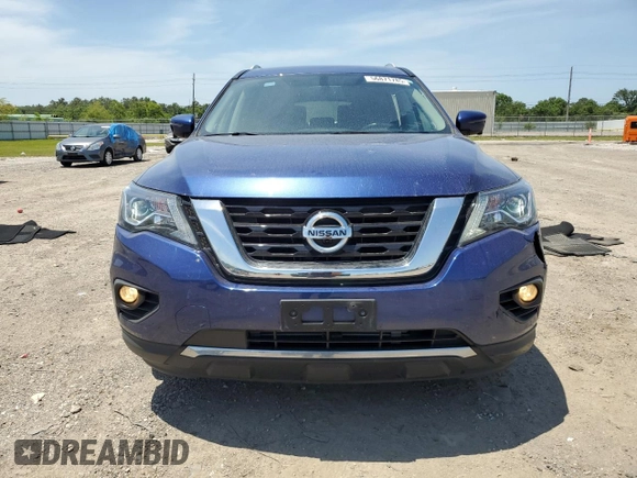 2019 Nissan Pathfinder S z VIN 5N1DR2MM9KC603901, wystawiony jako Copart lot #56871785 z przebiegiem 48 788 mil mil oraz Szkoda całkowita • Salvage title. Historia ofert i sprzedaży dostępna na DreamBid. Obrazek 5.