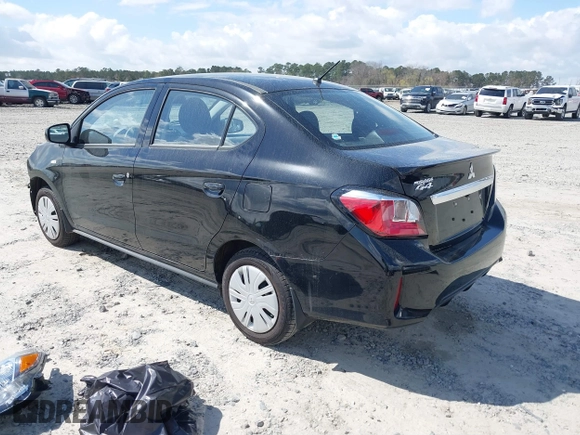 2024 Mitsubishi Mirage G4 ES with VIN ML32FUFJ5RHF07415, listed as a IAAI auction lot 41794271 with 3,730 mi miles. Bid and sale history available at carsss.com. Image 3.