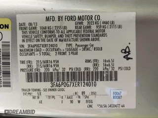 2014 Ford Fusion S with VIN 3FA6P0G7XER124010, listed as a IAAI auction lot 41899089 with 115,406 mi miles. Bid and sale history available at carsss.com. Image 9.
