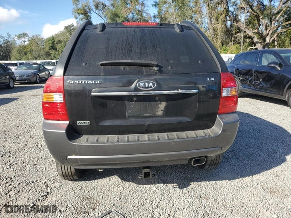 2008 Kia Sportage LX with VIN KNDJE724887549110, listed as a Copart auction lot 80168724 with 185,280 mi miles and Clean Title. Bid and sale history available at carsss.com. Image 6.