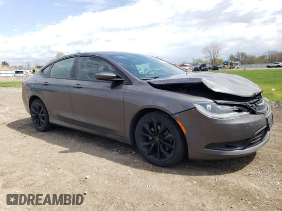 2015 Chrysler 200 S with VIN 1C3CCCDG3FN618085, listed as a Copart auction lot 53937485 with 126,686 mi miles and Salvage Title. Bid and sale history available at carsss.com. Image 4.