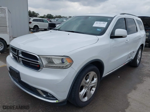 2014 Dodge Durango Limited with VIN 1C4RDHDG2EC318144, listed as a IAAI auction lot 41712791 with 124,569 mi miles. Bid and sale history available at carsss.com. Image 2.