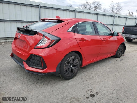 2017 Honda Civic Hatchback EX with VIN SHHFK7H56HU415865, listed as a Copart auction lot 50599665 with 82,641 mi miles and Salvage Title. Bid and sale history available at carsss.com. Image 3.