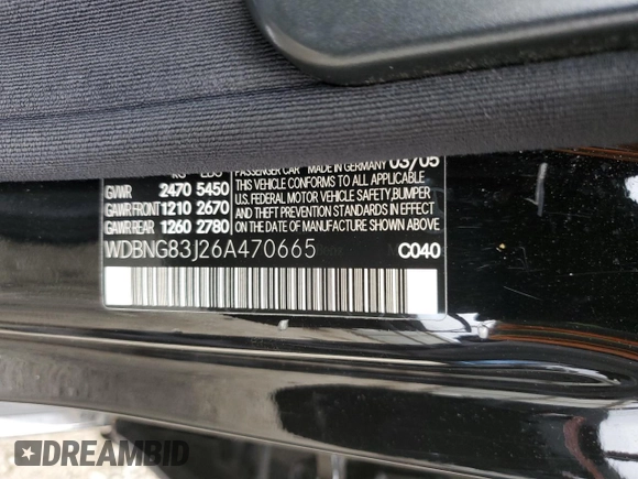 2006 Mercedes-Benz S 430 with VIN WDBNG83J26A470665, listed as a Copart auction lot 86651384 with 186,013 mi miles and Clean Title. Bid and sale history available at carsss.com. Image 12.