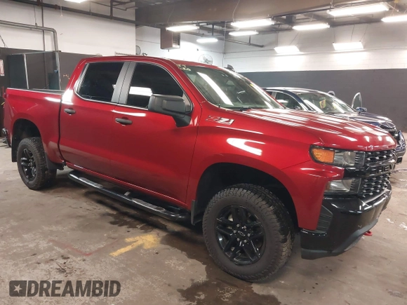 2021 Chevrolet Silverado 1500 Custom Trail Boss with VIN 1GCPYCEF1MZ386922, listed as a IAAI auction lot 41858403 with 61,155 mi miles and . Bid and sale history available at DreamBid. Image 1.