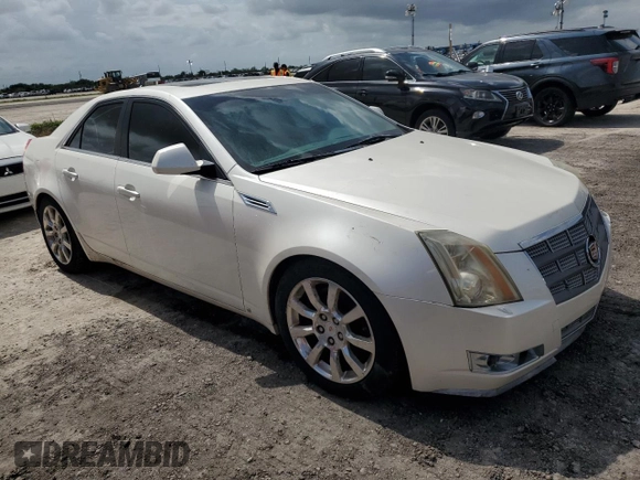 2008 Cadillac CTS RWD w/1SB with VIN 1G6DV57V080165420, listed as a Copart auction lot 75399164 with 0 mi miles and Salvage Title. Bid and sale history available at carsss.com. Image 4.