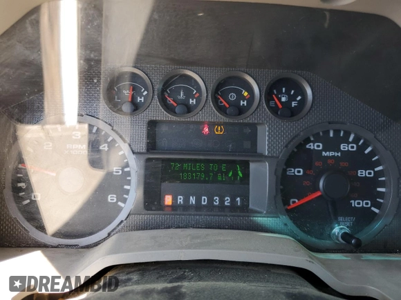 2009 Ford F-250 XL with VIN 1FTNF20579EB29316, listed as a Copart auction lot 53327005 with 183,179 mi miles and Salvage title. Bid and sale history available at DreamBid. Image 9.