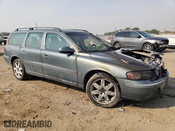 2002 Volvo V70 with VIN YV1SJ58DX21249326, listed as a Copart auction lot 70977624 with 0 mi miles and Salvage Title. Bid and sale history available at carsss.com. Image 4.