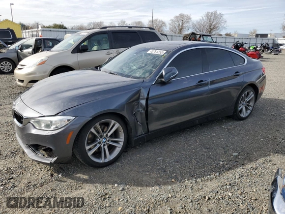 2017 BMW 4 Series 430i xDrive with VIN WBA4F9C54HG440590, listed as a Copart auction lot 45761255 with 105,551 mi miles and Salvage title. Bid and sale history available at DreamBid. Image 1.