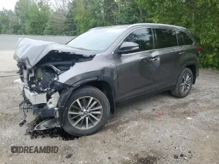 2019 Toyota Highlander SE with VIN 5TDJZRFH3KS568870, listed as a Copart auction lot 59464275 with 234,242 mi miles and Salvage title. Bid and sale history available at DreamBid. Image 1.