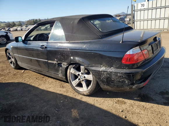 2004 BMW 3 Series 325Ci with VIN WBABW33454PL24496, listed as a Copart auction lot 42454825 with 83,935 mi miles and Salvage Title. Bid and sale history available at carsss.com. Image 2.
