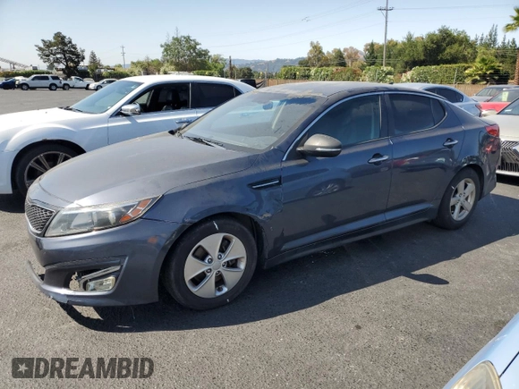 2015 Kia Optima LX with VIN KNAGM4A77F5604983, listed as a Copart auction lot 62608095 with 187,209 mi miles and Clean title. Bid and sale history available at DreamBid. Image 1.