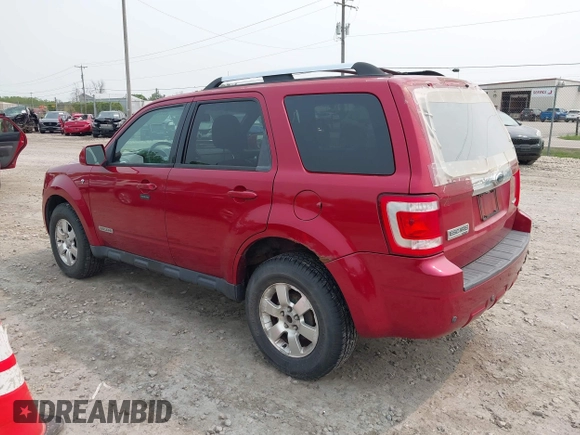 2008 Ford Escape Limited with VIN 1FMCU94188KC70601, listed as a IAAI auction lot 42345432 with 166,329 mi miles and . Bid and sale history available at DreamBid. Image 3.
