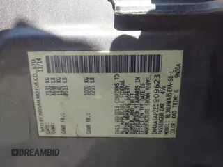 2014 Nissan Maxima S z VIN 1N4AA5AP2EC909623, wystawiony jako IAAI lot #42390407 z przebiegiem 182 610 mil mil oraz . Historia ofert i sprzedaży dostępna na DreamBid. Obrazek 9.