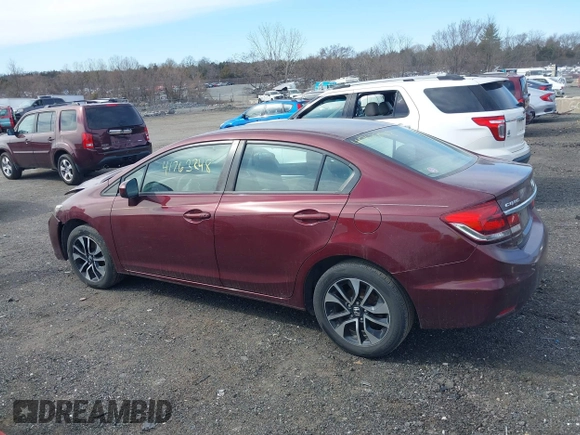 2015 Honda Civic EX with VIN 2HGFB2F86FH507438, listed as a IAAI auction lot 41763248 with 149,860 mi miles and . Bid and sale history available at carsss.com. Image 14.