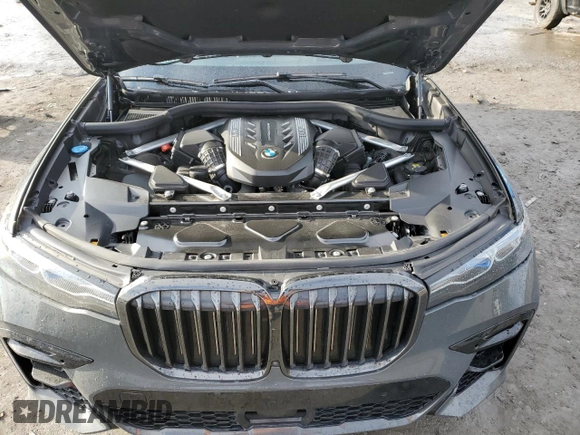 2022 BMW X7 M50i with VIN 5UXCX6C00N9L87710, listed as a Copart auction lot 46780085 with 46,876 mi miles and Salvage Title. Bid and sale history available at carsss.com. Image 14.