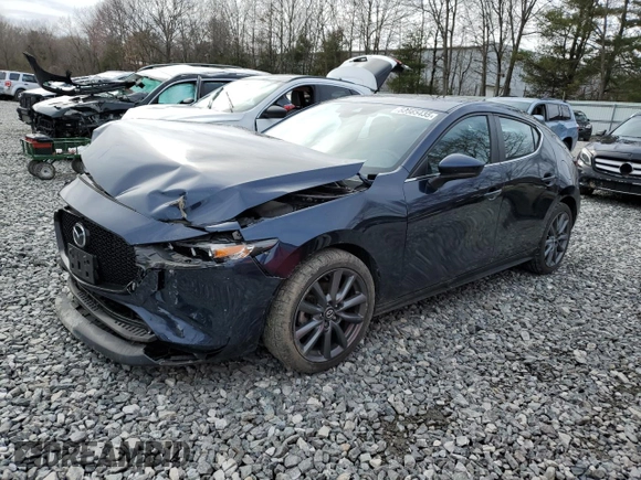 2021 Mazda 3 Select with VIN JM1BPBKL4M1403678, listed as a Copart auction lot 52565435 with 34,520 mi miles and Salvage title. Bid and sale history available at DreamBid. Image 1.