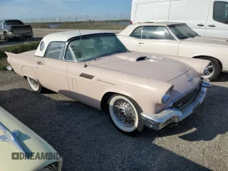 1957 Ford Thunderbird with VIN D7FH309658, listed as a Copart auction lot 75299494 with 50,865 mi miles and Salvage Title. Bid and sale history available at DreamBid. Image 4.