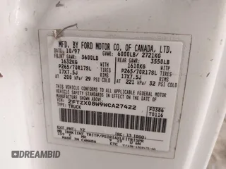 1998 Ford F-150 с VIN 2FTZX08W9WCA27422, выставлен на аукционе IAAI как лот 42391383 с пробегом 183 526 миль миль и . История ставок и продаж доступна на DreamBid. Изображение 9.
