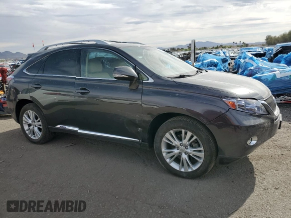 2010 Lexus RX 450h with VIN JTJBC1BA1A2414418, listed as a Copart auction lot 51016425 with 47,883 mi miles and Salvage Title. Bid and sale history available at DreamBid. Image 4.