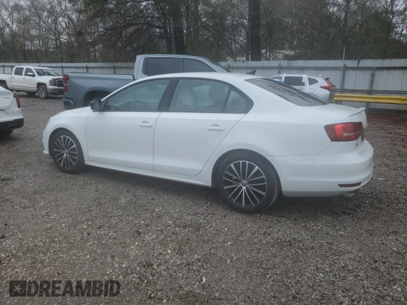 2015 Volkswagen Jetta Sport with VIN 3VWD17AJ1FM325015, listed as a Copart auction lot 46241915 with 54,785 mi miles and Salvage title. Bid and sale history available at DreamBid. Image 2.