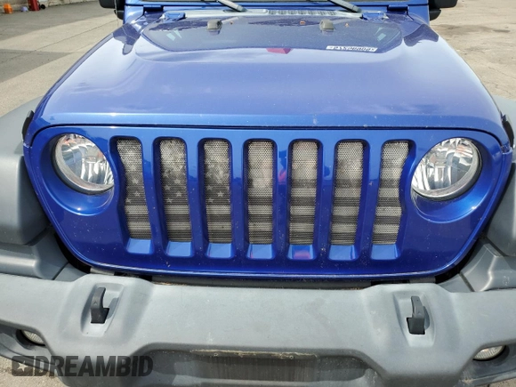2018 Jeep Wrangler Unlimited Sport S with VIN 1C4HJXDN7JW252986, listed as a Copart auction lot 57256905 with 92,550 mi miles and Salvage title. Bid and sale history available at DreamBid. Image 11.