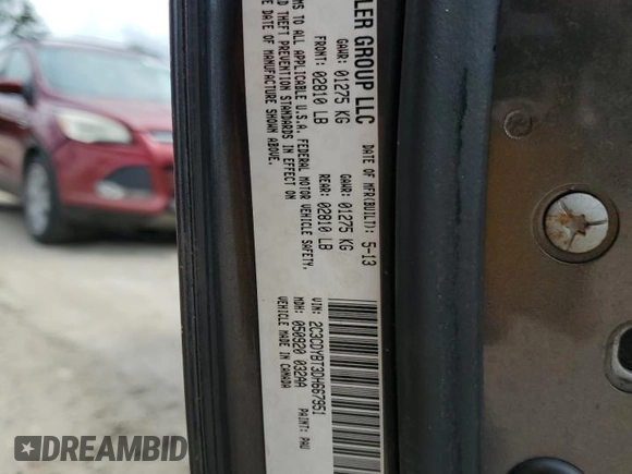 2013 Dodge Challenger R/T Classic z VIN 2C3CDYBT3DH667951, wystawiony jako Copart lot #55301675 z przebiegiem Nie podano mil oraz Szkoda całkowita • Salvage title. Historia ofert i sprzedaży dostępna na DreamBid. Obrazek 12.