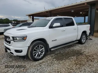 2022 Ram 1500 Laramie with VIN 1C6SRFJT9NN434509, listed as a Copart auction lot 56596965 with 75,536 mi miles and Salvage title. Bid and sale history available at DreamBid. Image 1.