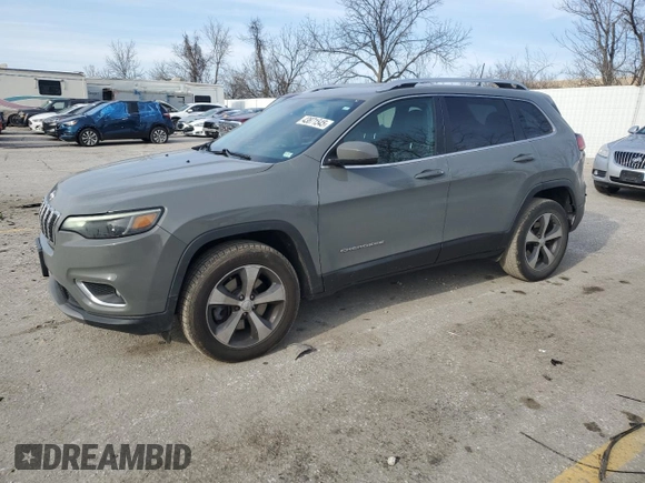 2020 Jeep Cherokee Limited with VIN 1C4PJMDX2LD512592, listed as a Copart auction lot 43871545 with 44,260 mi miles and Salvage title. Bid and sale history available at DreamBid. Image 1.