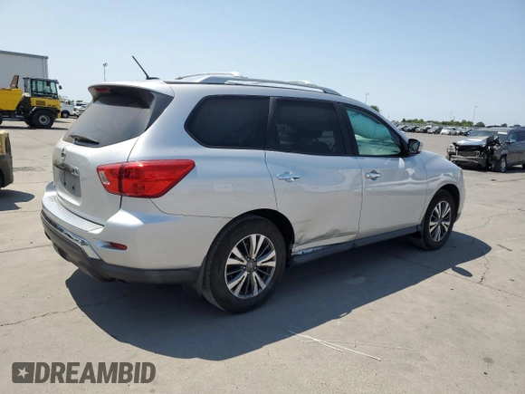 2017 Nissan Pathfinder S with VIN 5N1DR2MN0HC666046, listed as a Copart auction lot 60103085 with 99,194 mi miles and Salvage title. Bid and sale history available at DreamBid. Image 3.