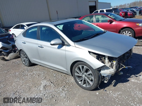 2021 Hyundai Accent Limited with VIN 3KPC34A62ME134438, listed as a IAAI auction lot 41412917 with 140,547 mi miles. Bid and sale history available at carsss.com. Image 1.